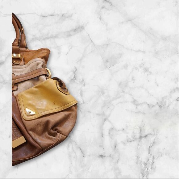 Elegant Brown Leather Women's Bag B. MAKOWSKY - Picture 4 of 16